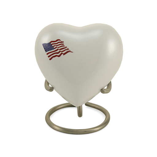 [URN-2823H] Classic Color Flag Heart Keepsake